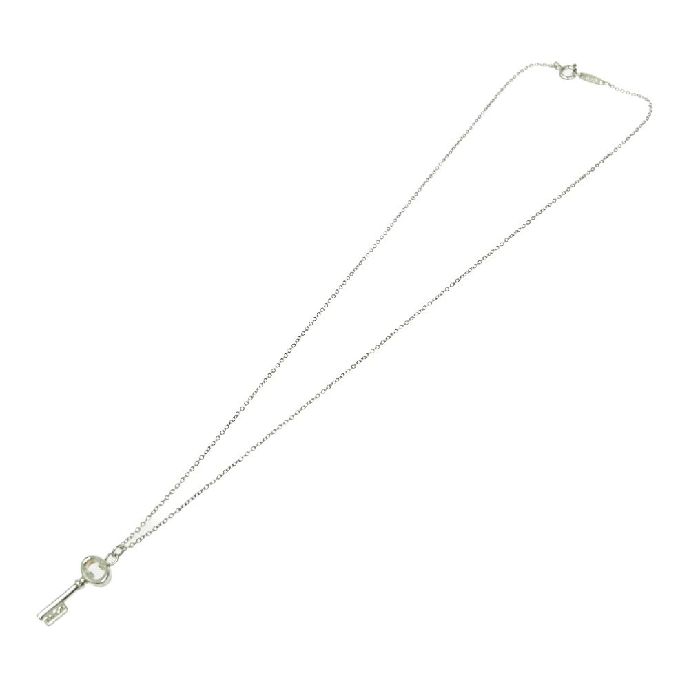 TIFFANYCo Tiffany Silver Oval Key Necklace Silver